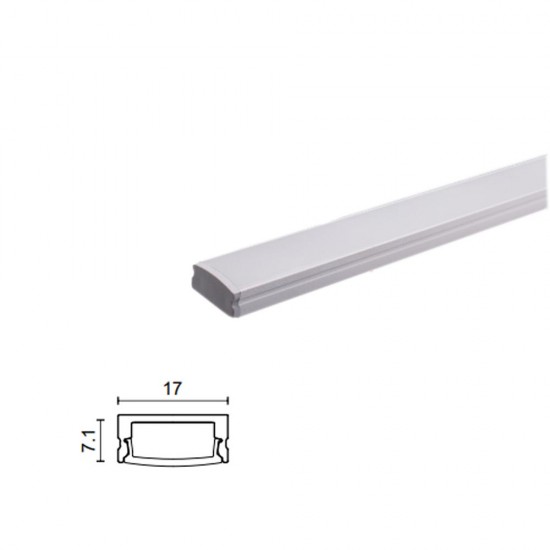 Calha para fita LED de alumínio LN 1001BR C/ 3Metros Branca